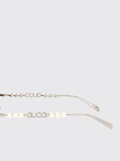 Occhiali da sole in metallo Gucci con perle