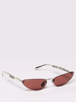 Occhiali da sole in metallo Gucci con perle