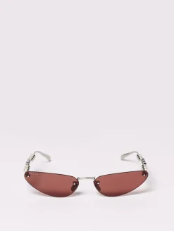 Occhiali da sole in metallo Gucci con perle