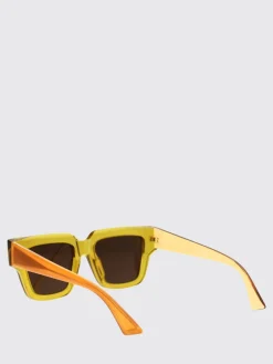 Occhiali da sole Tri-Fold Square Bottega Veneta in metallo ed acetato