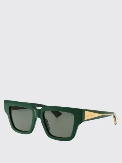 Occhiali da sole Tri-Fold Square Bottega Veneta in metallo ed acetato