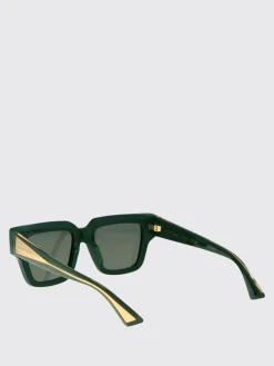 Occhiali da sole Tri-Fold Square Bottega Veneta in metallo ed acetato