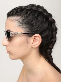 Occhiali da sole Versace in acetato con strass incastonati