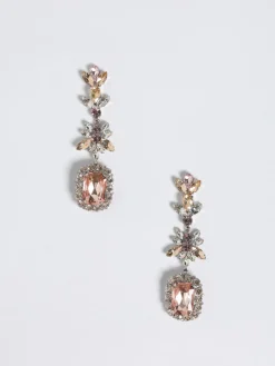 Orecchini Dsquared2 in ottone con strass incastonati