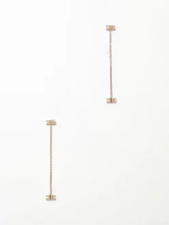 Orecchini Elisabetta Franchi in ottone con strass incastonati