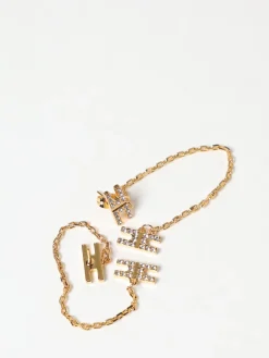 Orecchini Elisabetta Franchi in ottone con strass incastonati