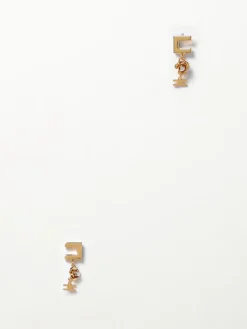 Orecchini Elisabetta Franchi in ottone con strass incastonati