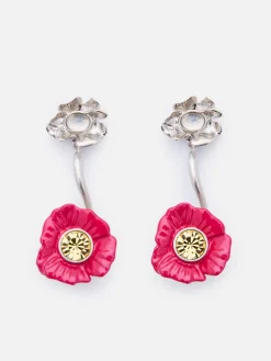 Orecchini Flower Pop Drop Marni in ottone smaltato con strass