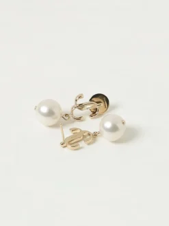 Orecchini JC Jimmy Choo in ottone con strass e perle sintetiche