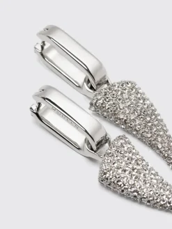 Orecchini McQueen in ottone con strass incastonati