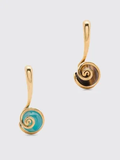 Orecchini Panconesi in ottone placcato oro con pietre