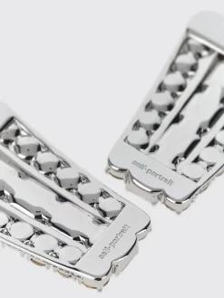 Orecchini Self-Portrait in ottone con strass incastonati