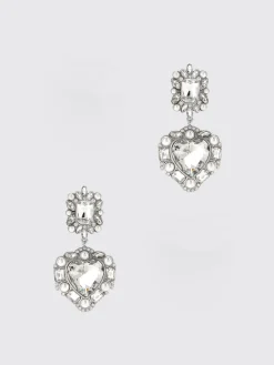 Orecchini Self-Portrait in ottone con strass incastonati