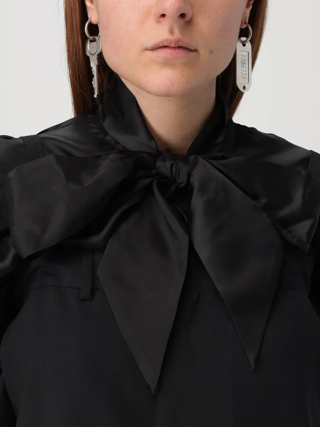 Orecchini Tag And Key MM6 Maison Margiela in ottone