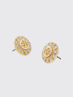 Orecchini Tory Burch in ottone e madreperla e strass