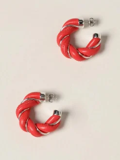 Orecchini Twist Bottega Veneta in pelle intrecciata