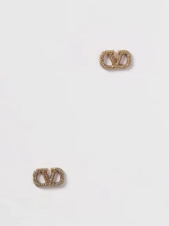 Orecchini VLogo Signature Valentino Garavani in ottone con Swarovski