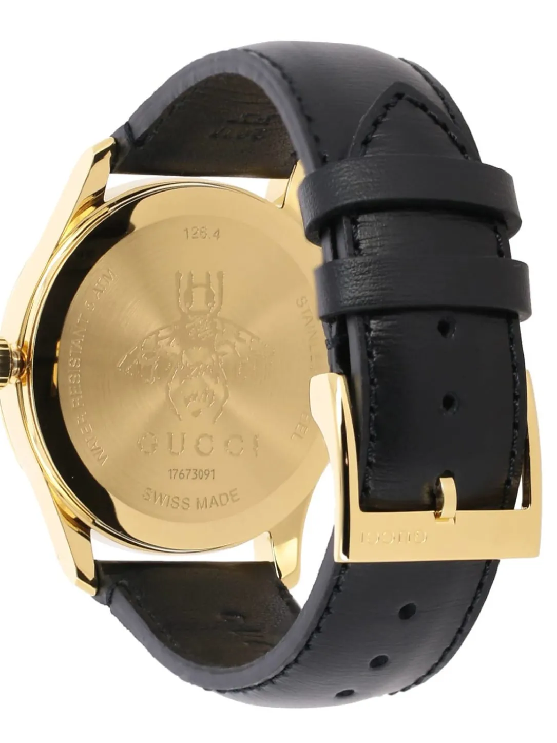 Orologio Gucci con cinturino in pelle e cassa in metallo
