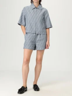 Overshirt Fendi in denim con monogram