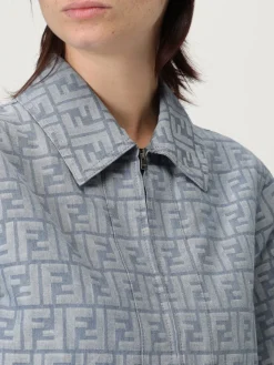 Overshirt Fendi in denim con monogram