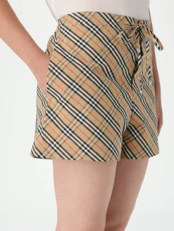 Pantaloncino Burberry in cotone con stampa Vintage check