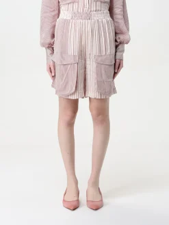 Pantaloncino cargo Twinset - Actitude in viscosa a righe