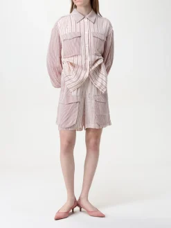 Pantaloncino cargo Twinset - Actitude in viscosa a righe