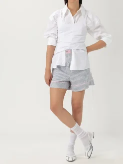 Pantaloncino Ganni in misto cotone a righe