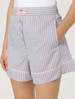 Pantaloncino Ganni in misto cotone a righe