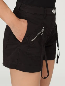 Pantaloncino in cotone con zip Pinko