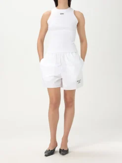 Pantaloncino Off-White in cotone stretch