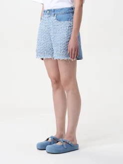 Pantaloncino Stella McCartney in denim con dettagli in maglia