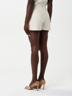 Pantaloncino Twinset in misto lino con ricami