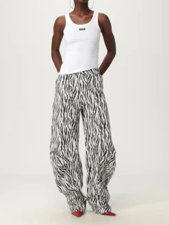 Pantalone baggy Rotate in cotone organico animalier