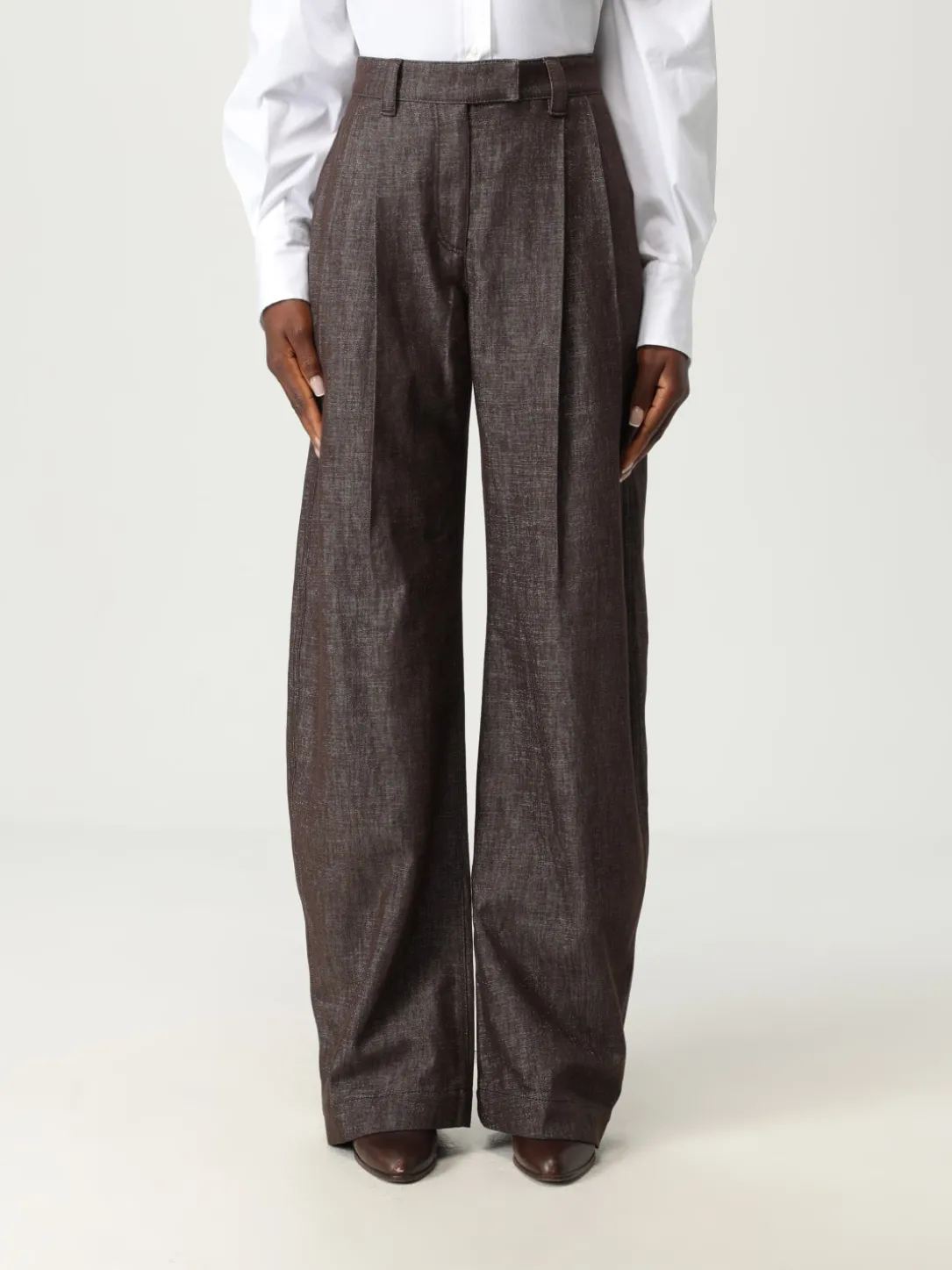 Pantalone Brunello Cucinelli in cotone lurex