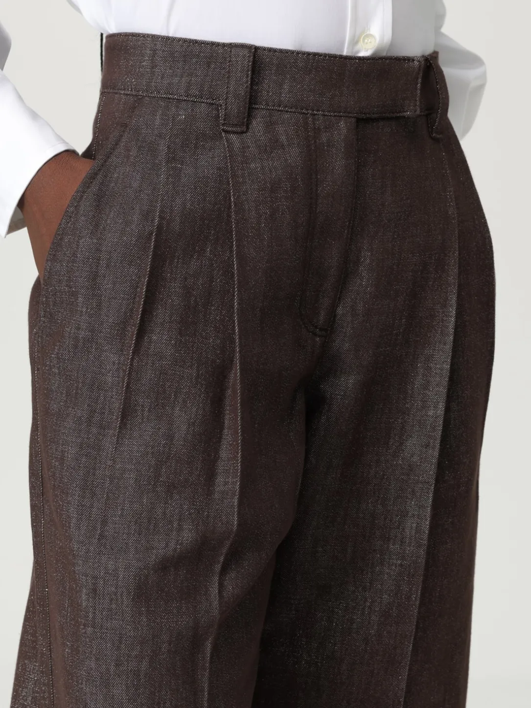 Pantalone Brunello Cucinelli in cotone lurex