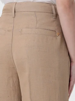 Pantalone classico Dondup in misto lino