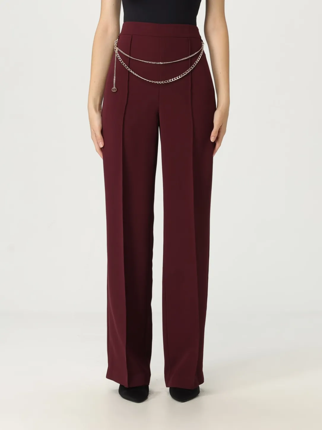 Pantalone classico Twinset in crêpe