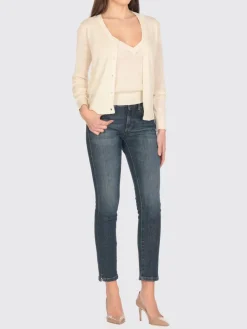 Pantalone cropped Dondup in denim