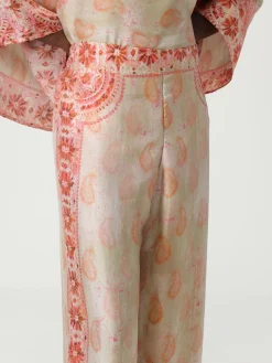 Pantalone cropped Maliparmi in twill di seta