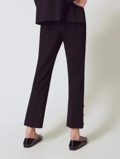 Pantalone cropped Twinset in crêpe