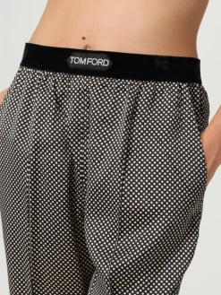 Pantalone da pigiama Tom Ford in misto seta a pois