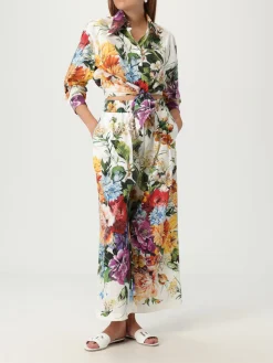 Pantalone Dolce & Gabbana in cotone con stampa floreale