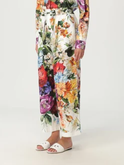 Pantalone Dolce & Gabbana in cotone con stampa floreale