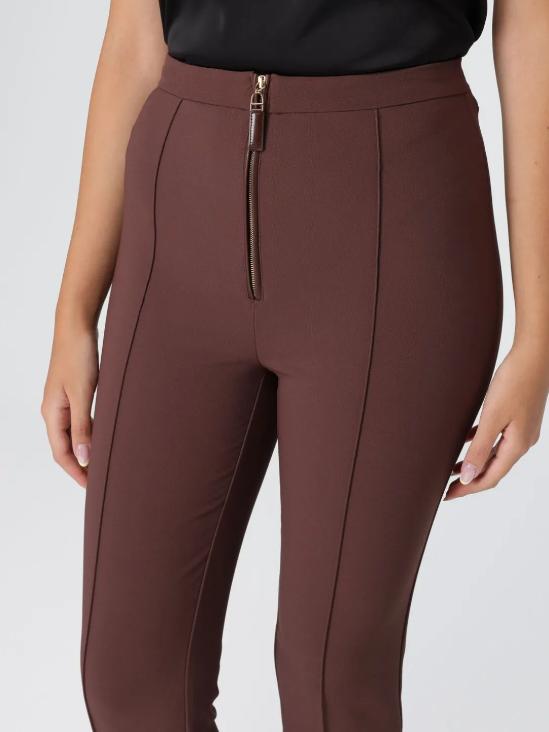 Pantalone Elisabetta Franchi in crêpe stretch