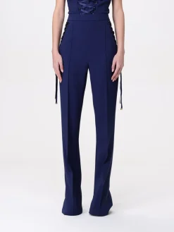 Pantalone Elisabetta Franchi in crêpe con fettucce