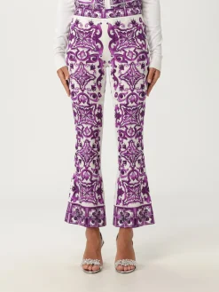 Pantalone flared Dolce & Gabbana in seta stretch