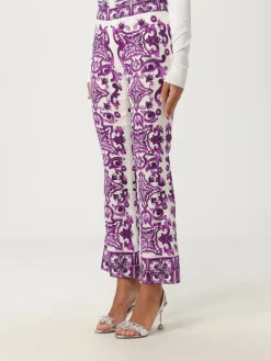 Pantalone flared Dolce & Gabbana in seta stretch