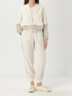 Pantalone jogging Liu Jo in tessuto stretch con paillettes