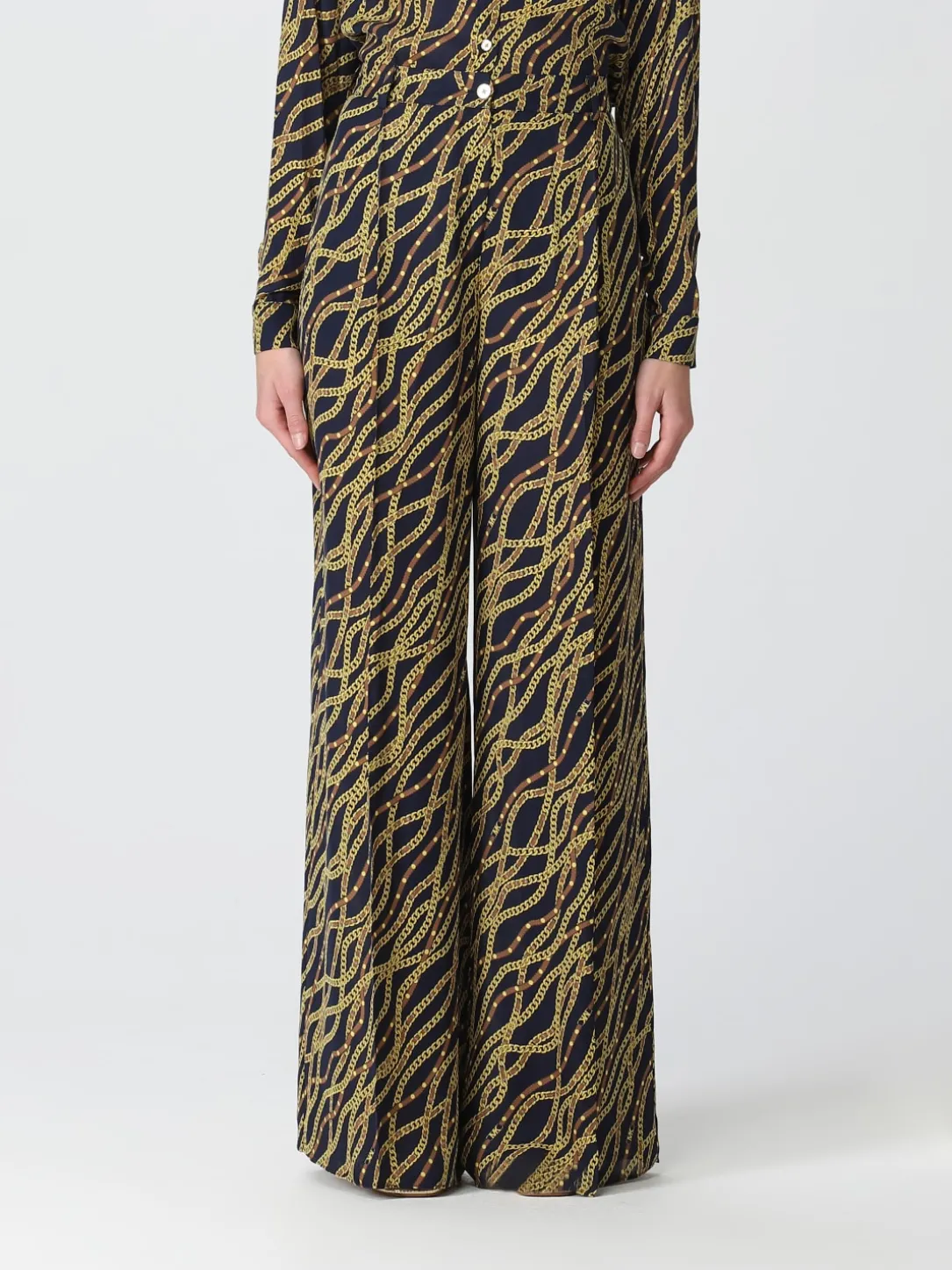 Pantalone Michael Kors in georgette di misto seta e viscosa